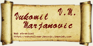 Vukomil Marjanović vizit kartica